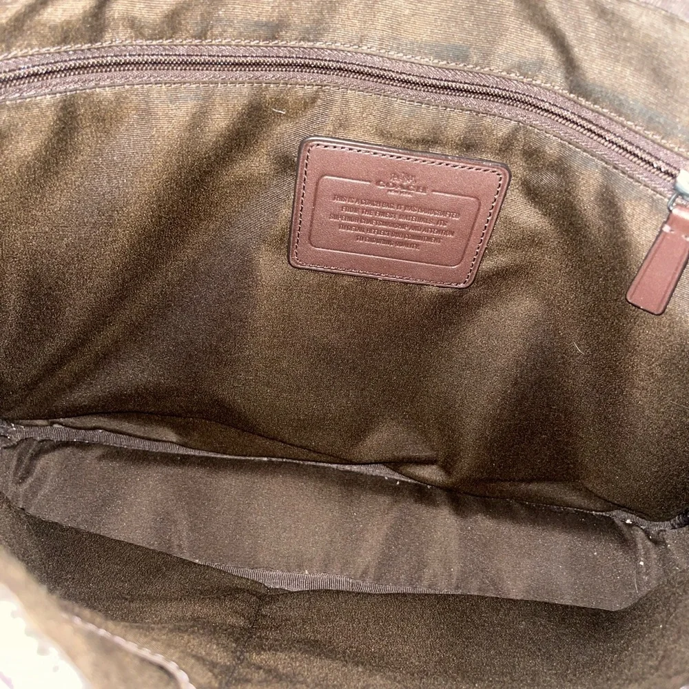 Coach Slim Bicolor Leather Briefcase - Picture 8 of 13